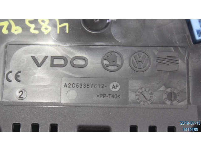 Панель приборов 5J0920841E Skoda Fabia Mk2 (5J)