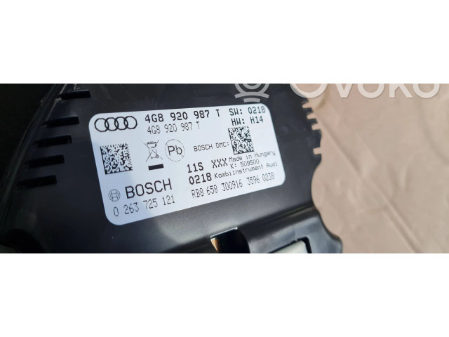 Přístrojová deska Audi A6 C7 2016 4G8920987T, 0263725121