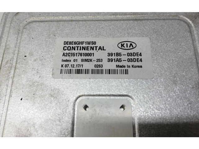 Блок управления двигателем Блок управления 391A503DE4, 391A503DE4 KIA Niro