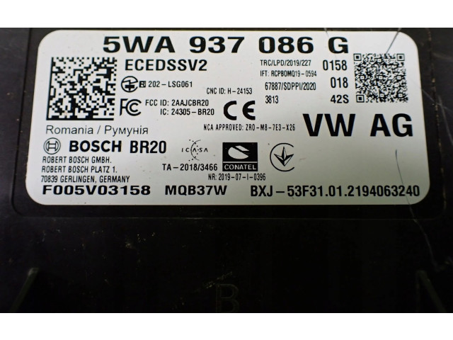 Блок комфорта 5WA937086G   Skoda Octavia Mk4   