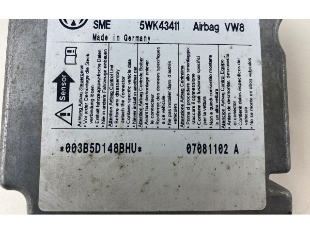 Блок подушек безопасности 1K0909605AA, 5WK43411 Skoda Octavia Mk2 (1Z)