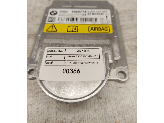 Блок подушек безопасности 6869774, 0265020698 BMW X3 F25