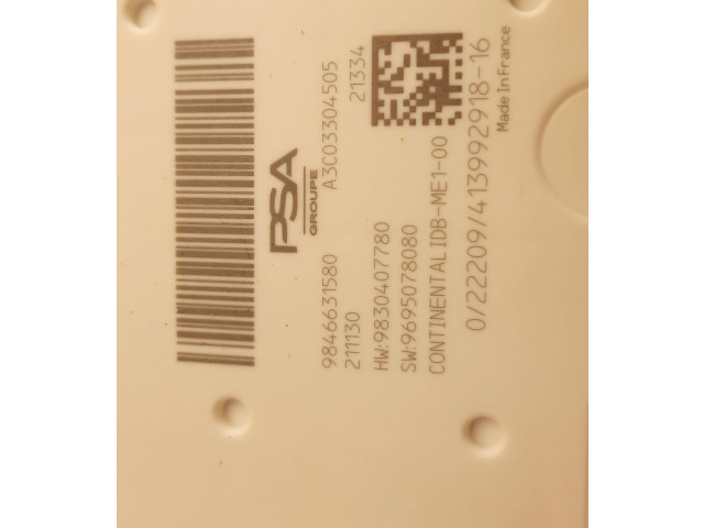 Блок предохранителей 9846631580, 9695078080 Citroen C5 X