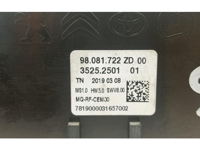 Блок управления климат-контролем 98081722ZD Citroen Berlingo