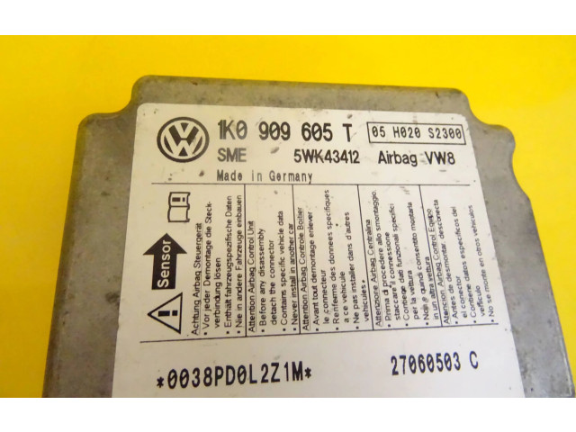 Блок подушек безопасности 1K0909605T Skoda Octavia Mk2 (1Z)