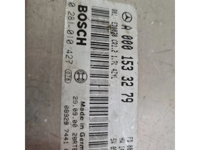 Řídící jednotka A0001533279, 0281010427 Mercedes-Benz A W168 2000