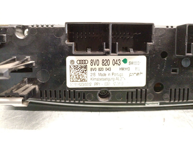 Блок управления климат-контролем 8V0820043, 8V0820043 Audi A3 S3 8V