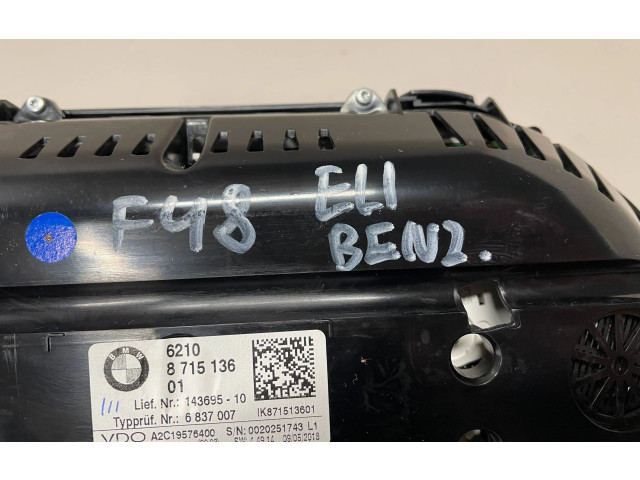 Přístrojová deska BMW X1 F48 F49 2019 8715136, 62108715136