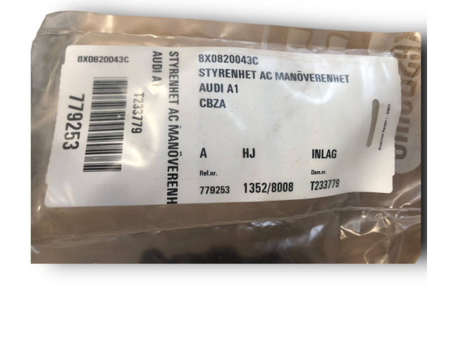 Блок управления климат-контролем 8X0820043C, 13528008 Audi A1