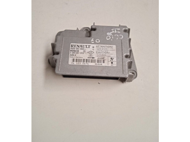 Блок подушек безопасности 8200563368, 0285001510   Renault Clio III