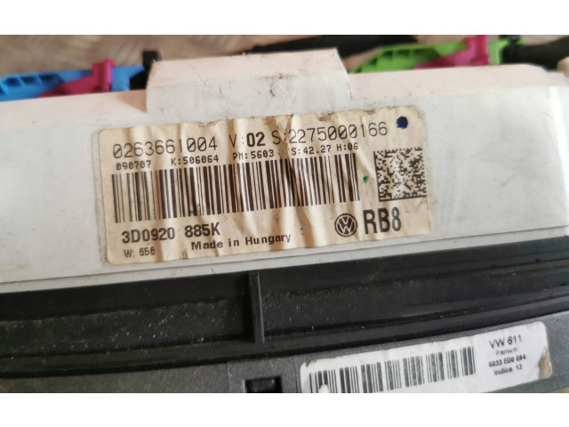 Панель приборов 3D0920885K   Volkswagen Phaeton       