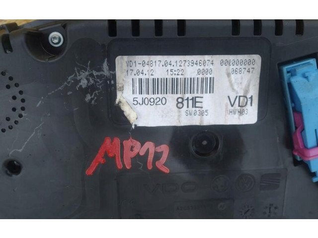 Панель приборов QQQQQ   Skoda Fabia Mk2 (5J)       