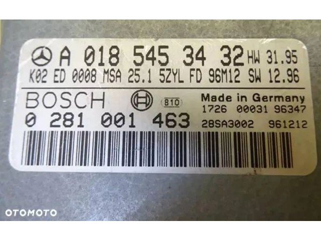 Řídící jednotka A0185453432, 0281001463 Mercedes-Benz C W202 1998