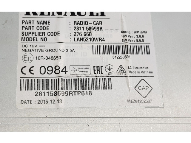 Дисплей    281158699R, 281158699R   Renault Clio IV