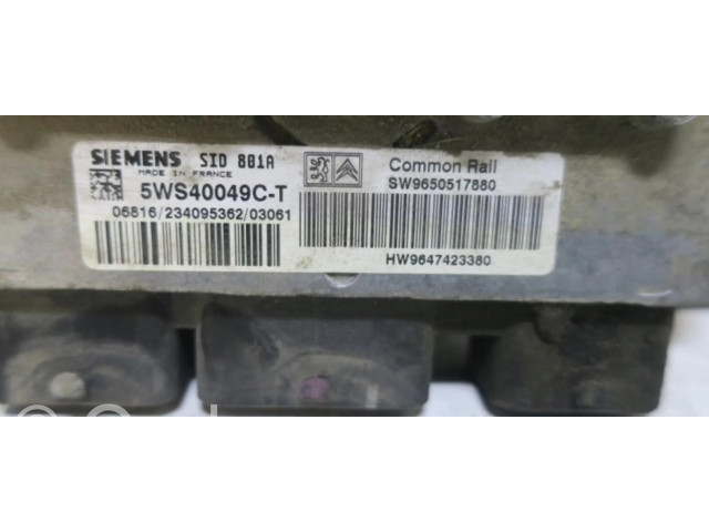 Řídící jednotka 9650517880, CENTRALITAMOTORUCE Citroen Berlingo