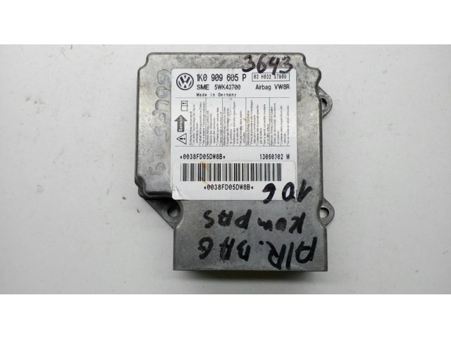 Блок подушек безопасности 1K0909605P, 5WK43700 Volkswagen Golf V