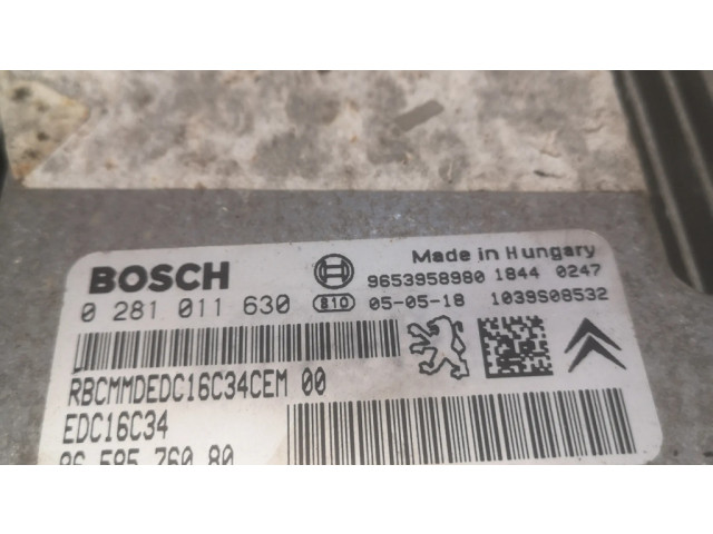 Блок управления двигателя 0281011630, 9658576080 Citroen C4 I