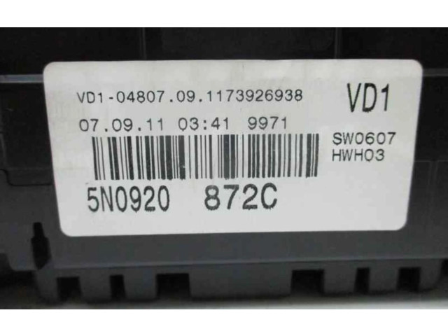 Přístrojová deska Volkswagen Tiguan 2011 5N0920872C