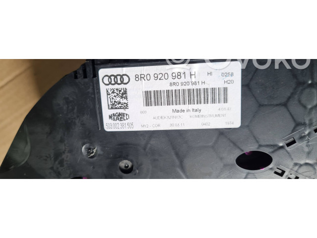 Панель приборов 8R0920981H, 503002381505 Audi Q5 SQ5