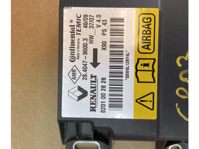 Блок подушек безопасности 8201002828, 8201002828 Dacia Sandero