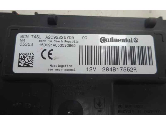 Pojistková skříňka Řídící jednotka BSM 284B17552R Renault Clio IV 2015