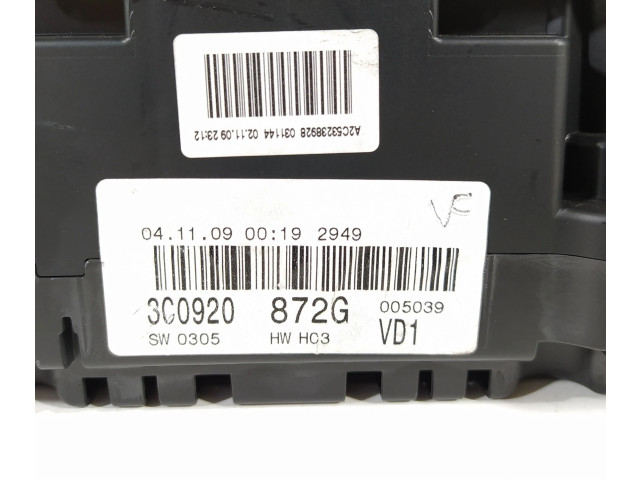 Přístrojová deska Volkswagen Passat Alltrack 2009 3C0920872G