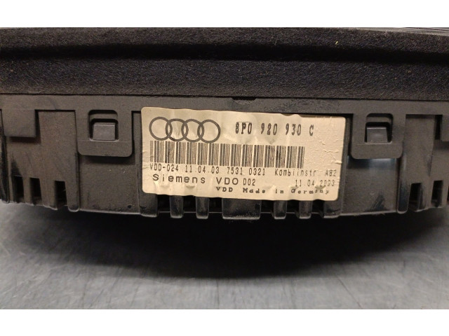Панель приборов 8P0920930C, 0241104037531 Audi A3 S3 8L