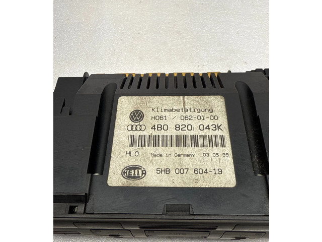 Блок управления климат-контролем 4B0820043K, 5HB00760419 Audi A6 S6 C5 4B