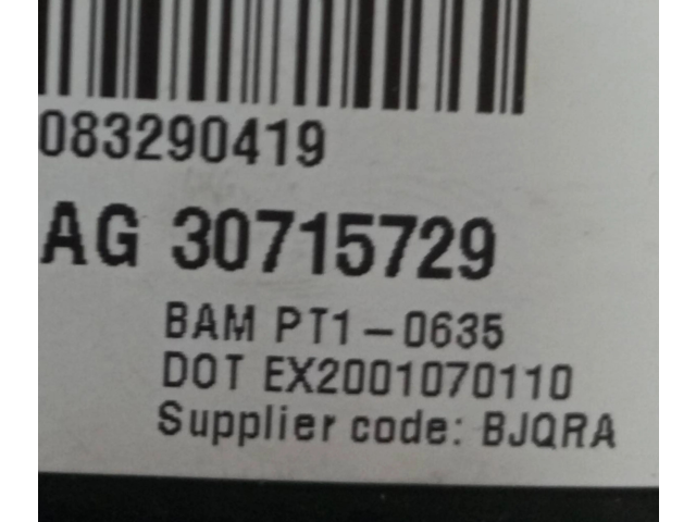 Подушка безопасности в сиденье 30715729, 083290419 Volvo S80