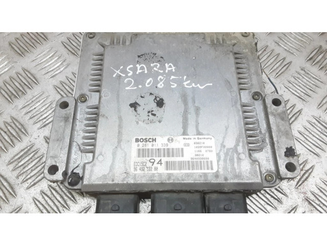 Блок управления двигателя 0281011339, 9649212280 Citroen Xsara