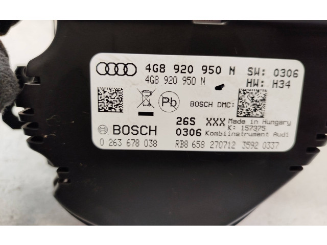 Панель приборов 4G8920950N, 0263678038 Audi A6 C7