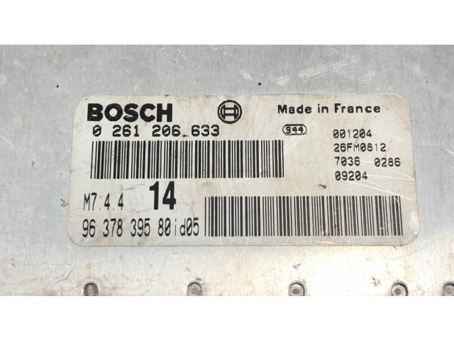 Блок управления двигателя 0261206633, 9637839580 Citroen Xsara