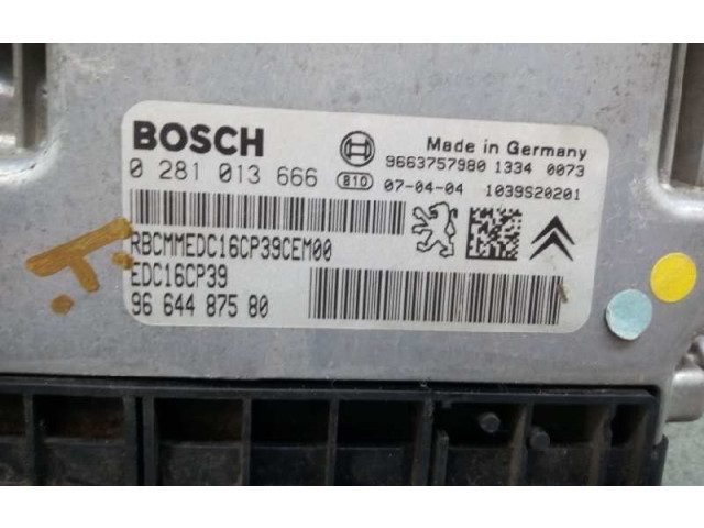 Блок управления двигателя 0281013666, 9664487580   Citroen C-Crosser