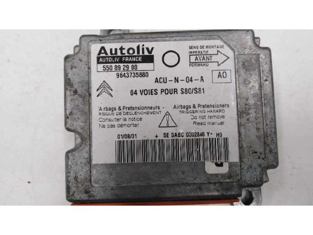 Блок подушек безопасности 9643735880, 550892900   Citroen Saxo