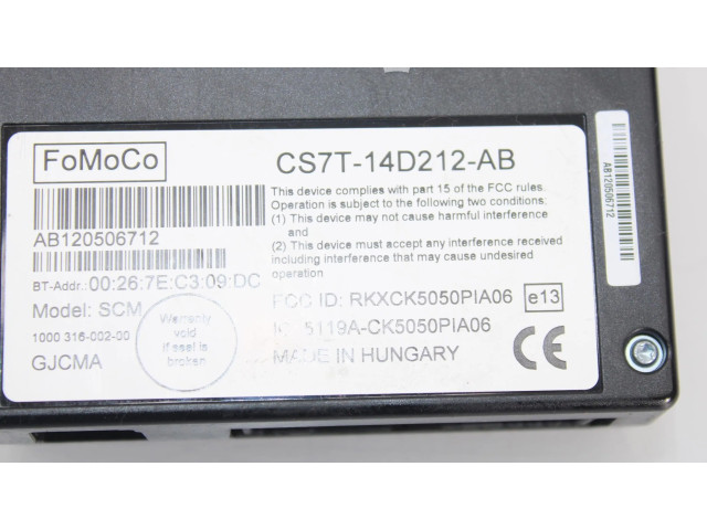 Другие блоки управления / модули CS7T14D212AB   Ford Fiesta