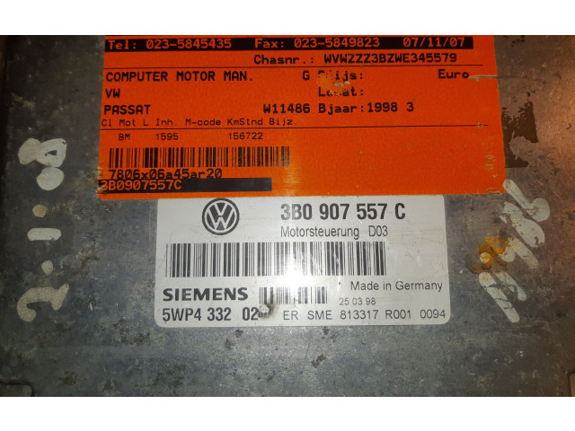 Блок управления двигателя 3B0907557C, D03   Volkswagen PASSAT B5