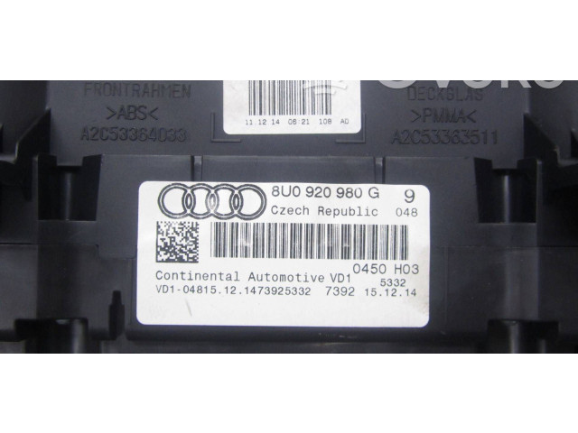 Панель приборов 8U0920980G Audi Q3 8U