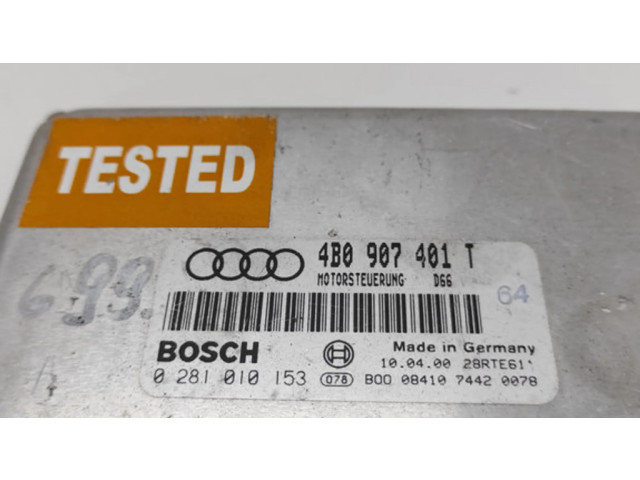 Блок управления двигателя 4B907401T, 0281010153   Audi A4 S4 B5 8D