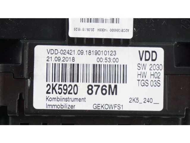 Панель приборов 2K5920876M, A2C16188400   Volkswagen Caddy       