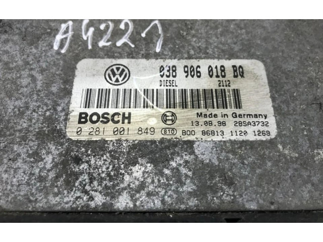 Блок управления двигателя 038906018bq, 0281001849   Skoda Octavia Mk1 (1U)