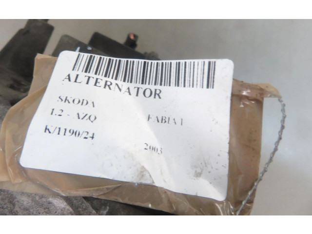 Генератор 0124315005, 037903025L Skoda Fabia Mk1 (6Y)