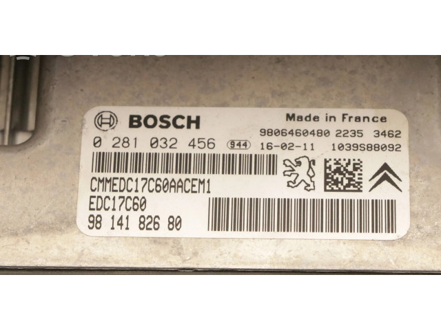 Блок управления двигателя 0281032456, 9814182680   Peugeot 2008 I