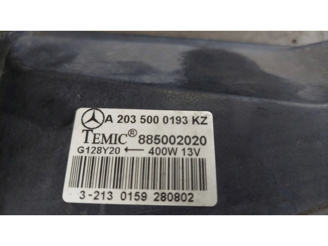 Вентилятор радиатора     A2035000193, G128Y20    Mercedes-Benz C W203 1.8