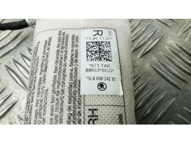 Подушка безопасности в сиденье 5L0880242B, 5L0971582 Skoda Yeti (5L)