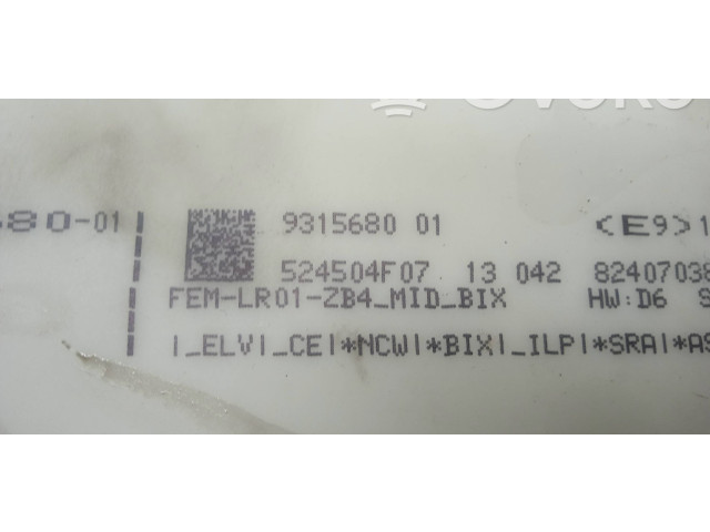 Блок предохранителей 9315680, 524504F07   BMW 3 F30 F35 F31    