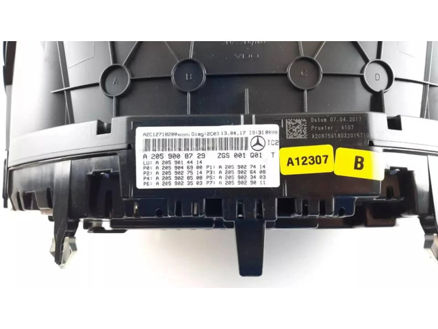 Přístrojová deska Mercedes-Benz C W205 2017 A2059008729, A2059014414