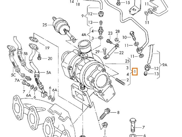 Turbodmychadlo Турбина 0591457018, 038145702LX Audi A4 Allroad 2.5 BDG