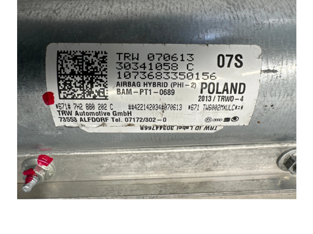 Подушка безопасности пассажира 7H2880202C Volkswagen Transporter - Caravelle T5