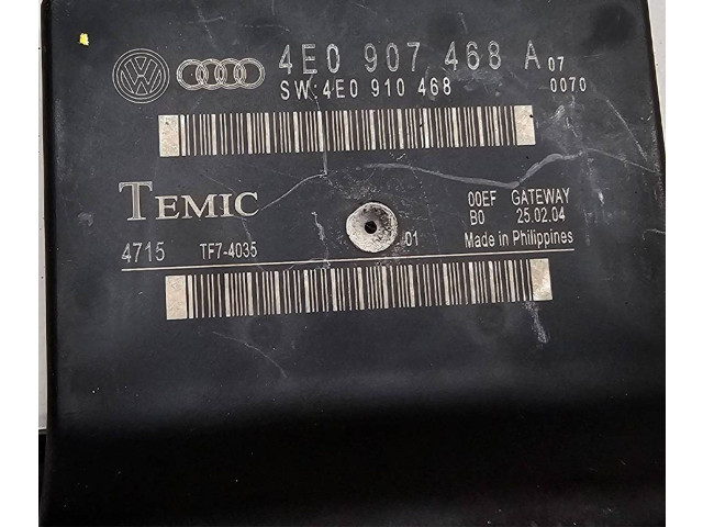 Блок управления 4E0907468A, 4E0910468   Audi A8 S8 D3 4E