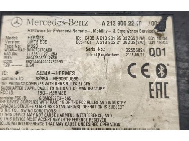 Přístrojová deska Mercedes-Benz GLC X253 C253 2017 A2139002210